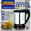 NEVICA STAINLESS STEEL CORDLESS KETTLE 1.5L NV-9000 NEVICA STAINLESS STEEL CORDLESS KETTLE 1.5L NV-9000